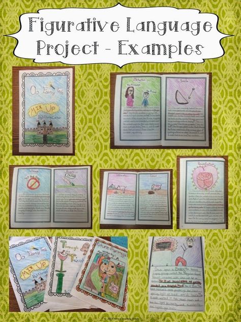 Figurative Language Projects Figurative Language Lessons, Figurative Language Activity, 5th Grade Teacher, 5th Grade Ela, 7th Grade Ela, Write A Story, 6th Grade Ela, Language Art, Teaching Ela