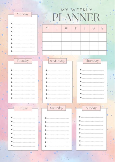 Organize your week with these printable planner templates #planner #weeklyschedule #weeklyplannerprintable #calender #dailyplannerprintable https://www.etsy.com/listing/1529799829/27-piece-planner-daily-planner-weekly Weekly Planner Printable Templates, Best Weekly Planner, Planner Schedule, Weekly Planner Free Printable, Weekly Schedule Planner, Weekly Planner Free, Daily Weekly Monthly Planner, Illustration Flower, Digital Weekly Planner