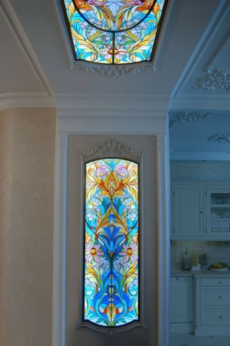 Art glass is not only of great decoration but also of great practicality for your space. Door Stained Glass, Stain Glass Window Art, زجاج ملون, Desain Furnitur Modern, Stained Glass Door, Glass Window Art, Glass Painting Designs, Door Glass Design, Tiffany Glass