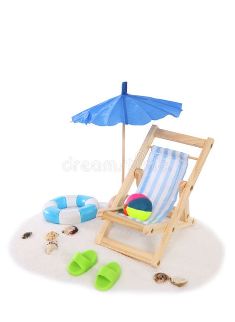 Isolated Beach with Umbrella and Chair. A beach setting with chair, umbrella, sa , #Aff, #Chair, #beach, #Umbrella, #Isolated, #Beach #ad Miniature Beach Scene, Wooden Beach Chairs, Scene Accessories, Dollhouse Garden, Beach Items, Outdoor Living Decor, Creative Display, Pretend Play Toys, Garden Ornament