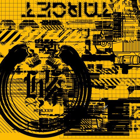 Cyberpunk Aesthetic Yellow, Yellow Cybercore, Black And Yellow Background, Cybergoth Aesthetic, Yellow Y2k, Yellow Icon, Glitch Core, Direction Illustration, Yellow Theme