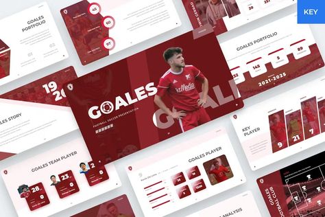 Goales - Football Soccer Keynote template Incl. champion & field - Envato Elements Music Web, Template Site, Unique Layout, Creative Portfolio, Slides Template, Envato Elements, Email Templates, Web Marketing, Web Template