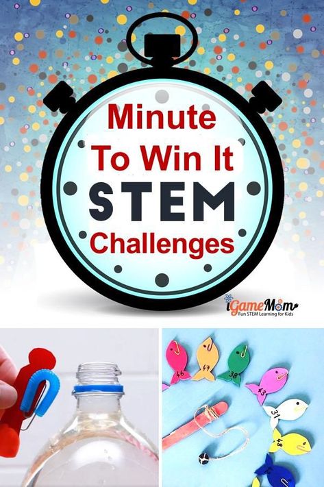 Minute to Win It Party Games Kids Love, STEM challenge games for classroom party, family holiday party and birthday party, with little prep and easy-to-get materials. Detailed instructions even class notes for kids. #STEMforKids #iGameMomSTEM #STEMactivities #STEMchallenge #MinuteToWinIt #PartyGame #STEMeducation Picnic Potatoes, Paleo Picnic, Minute To Win It Party, Games For Kids Classroom, Easy Stem, It Party, Steam Ideas, Stem Classes, Stem Elementary