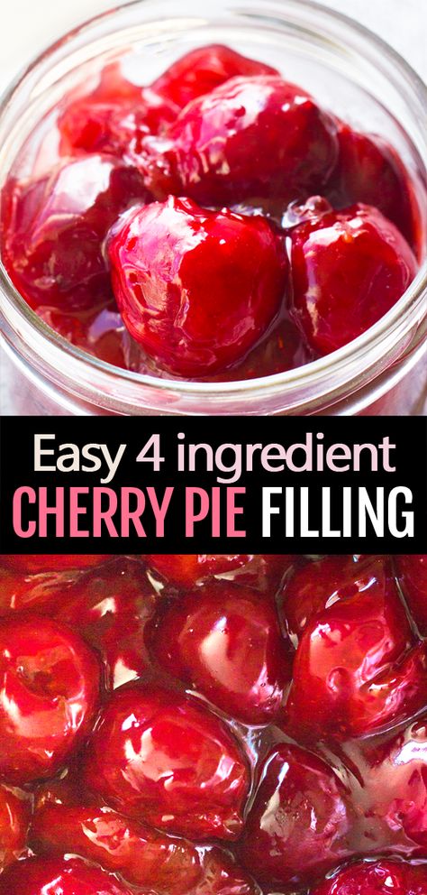 How To Make Cherry Pie Filling (Easy Recipe) Cherry Pie Filling Recipes Easy, Cherry Pie Filling Recipe, Homemade Cherry Pie Filling, Deep Dish Cookie Pie, Fresh Cherry Pie, Homemade Cherry Pie, Cherry Pie Filling Recipes, Sour Cherry Pie, Homemade Cherry Pies