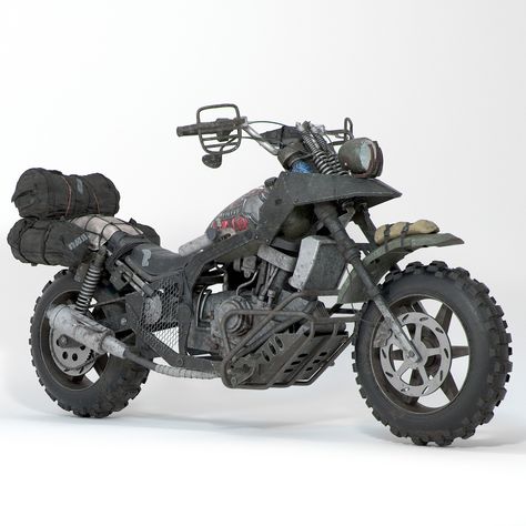 Zombie Apocalypse Bike, Apocalypse Dirt Bike, Wasteland Motorcycle, Apocalyptic Motorcycle, Zombie Vehicle, Adventure Bike Motorcycles, Honda Bike, Concept Vehicles Sci Fi, Tactical Truck