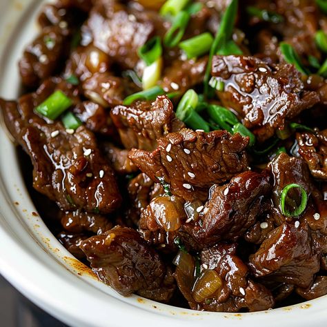 Slow Cooker Mongolian Beef Mongolian Beef Recipe Crockpot Crock Pot, Mongolian Beef Recipe Slow Cooker, Beef Medallion Recipes, Mongolian Beef Recipe Instant Pot, Mongolian Beef Recipe Crockpot, Mongolian Beef Crockpot, Mongolian Beef Slow Cooker, Crock Pot Mongolian Beef, Paleo Mongolian Beef