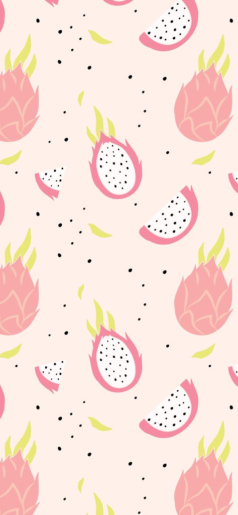 Dragonfruit on light pink background - use as wallpaper or background for iPhone or Android #aesthetic #homescreen Fruits Wallpaper Aesthetic, Pink Fruit Wallpaper, Fruit Wallpaper Aesthetic, Fruity Wallpapers, Aesthetic Phones, Summer Prints Wallpaper, Android Aesthetic, Background For Iphone, Light Pink Background