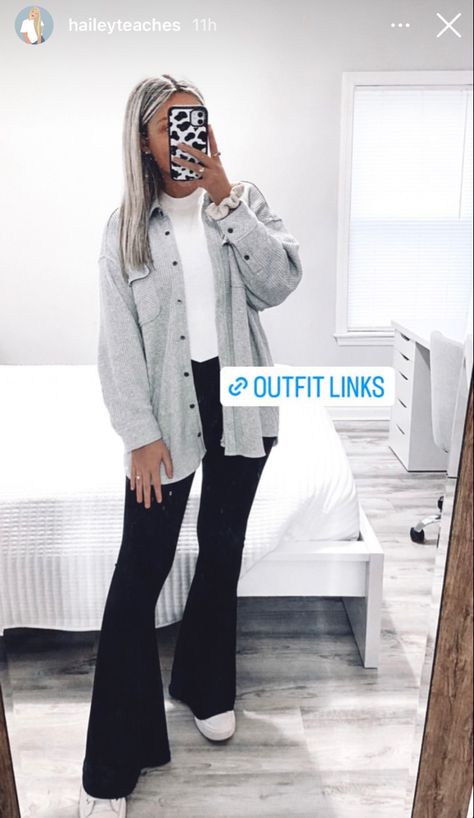 Outfit With Leggings Spring, Cute Lazy Day Outfits For Work, Lazy Leggings Outfit Winter, Flared Leggings Outfit Work, Spring Outfit Leggings, Cute Outfits With Leggings Dressy, Comfy Thanksgiving Outfit Leggings, Cute Legging Outfits Winter, Teacher Legging Outfits