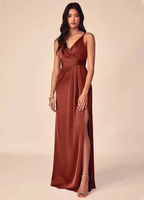 Azazie Aqua Bridesmaid Dresses | Azazie Terra Cotta Dress Bridesmaid, Azazie Cabernet Bridesmaid Dresses, Aqua Bridesmaid Dresses, Rust Bridesmaid Dress, Princess Bridesmaid Dress, Stretch Satin Dress, Mermaid Bridesmaid, One Shoulder Bridesmaid Dresses, One Shoulder Bridesmaid