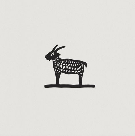 Goat Graphic Design, Goat Design Illustrations, Goat Illustration Cute, Goat Art Illustration, Cute Goat Tattoo, Goat Outline, Goat Logo Design, Goat Drawing, James Coffman