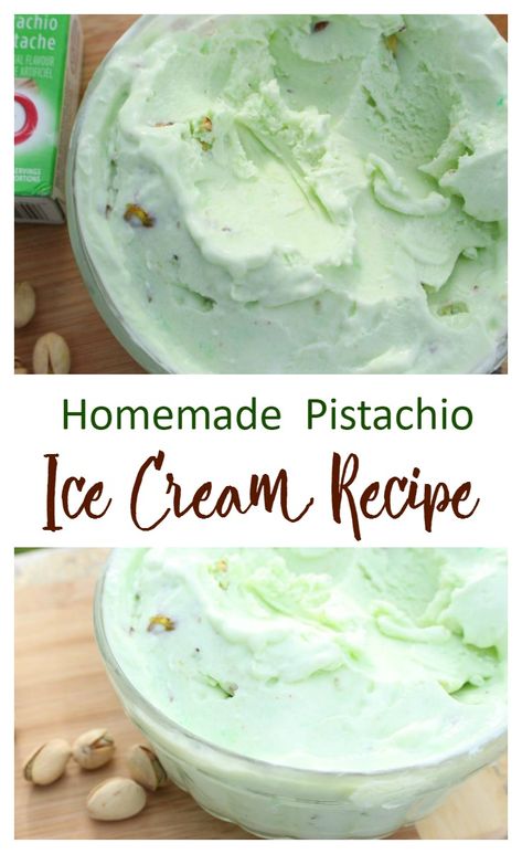 The Only Homemade Pistachio Ice Cream Recipe You'll Ever Need Homemade Pistachio Ice Cream, Pistachio Ice Cream Recipe, Icee Recipe, Cuisinart Ice Cream, Ice Cream Maker Recipes, Pistachio Ice Cream, I Scream For Ice Cream, Pistachio Cream, Ice Cream Gelato