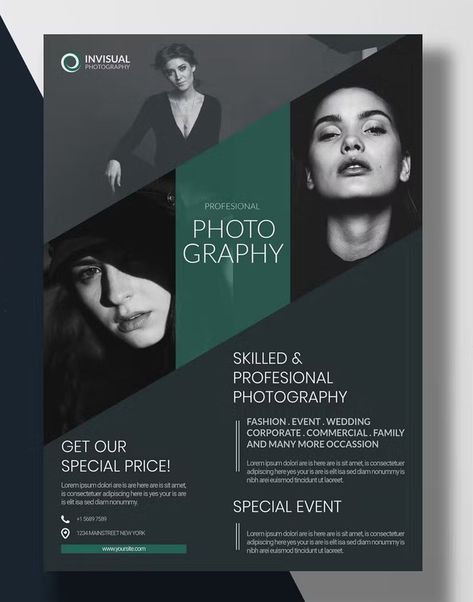 Photography Flyer Template AI, EPS, PSD Photography Studio Poster Design, Photography Flyer Design Ideas, Photo Flyer Design, Photographer Advertising Ideas, Photography Services Poster, Photography Advertising Poster, Photography Studio Branding, Photography Fliers, Photoshoot Flyer