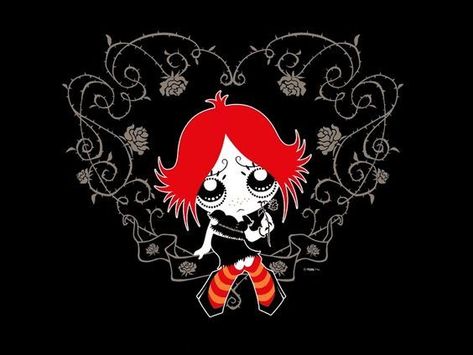 Ruby Gloom, Red Hair, A Girl, Ruby, Red, Hair, Pink