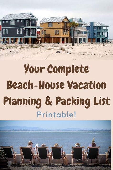 House At The Beach, Beach Trip Packing List, Vacations For Families, Beach Trip Packing, Beach Vacation Tips, Beach Vacation Packing, Beach House Plan, Printable Packing List, Beach Vacation Packing List