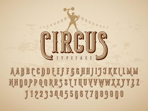 Decorative vintage circus typeface on grunge texture background. Eps8. RGB Globa , #Sponsored, #typeface, #grunge, #circus, #Decorative, #vintage #ad Circus Font, Decorative Typeface, Circus Design, Vintage Circus, The Circus, Grunge Textures, Texture Background, Collage Maker, Free Vector Art