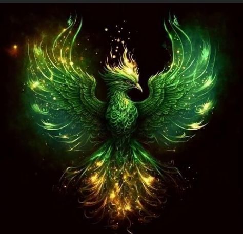 Arc Angel, Phoenix Artwork, Phoenix Images, $b Wallpaper, Cool Pictures For Wallpaper, Phoenix Art, Green Fire, Fire Bird, Phoenix Tattoo