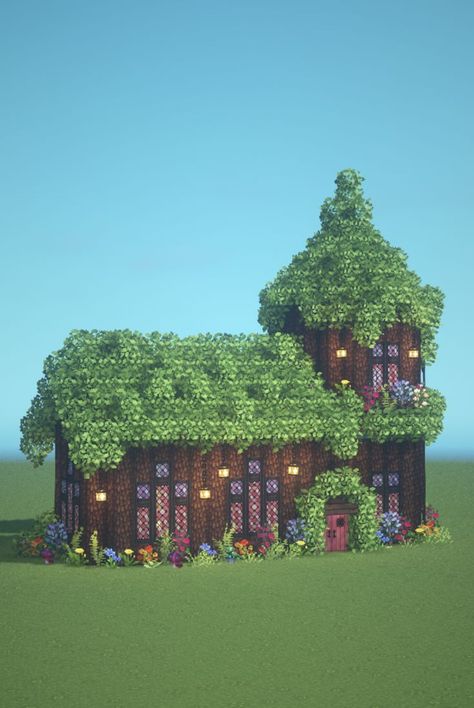 Click through to see my YouTube tutorial for this build with all the block info and mod details! 🍄🌿✨ #minecraft #medieval #starterhouse #minecraftfairy #fairy #fae #faerie #fairytail #fairytale #magic #magical #cottagecore #minecraftcottagecore #minecraftfairytale #enchanting #enchantingroom #minecraftfairytail Minecraft Fairy House, Enchanting Room Minecraft, Cottagecore Minecraft, Magical House, Custom Floor Plans, Minecraft House Plans, Minecraft Cottage, Minecraft House Tutorials, Diy Minecraft