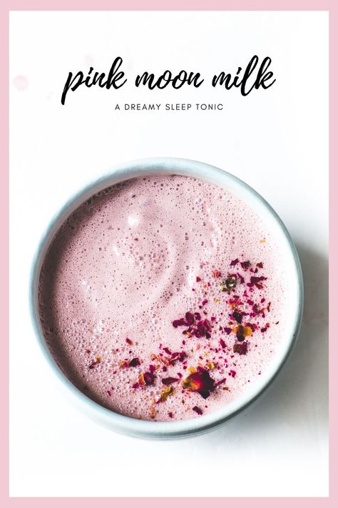 Pink Moon Drink, Sleep Tonic Recipes, Magnesium Bedtime Drink, Tart Cherry Magnesium Drink, Cherry Tart Sleep Drink, Tart Cherry Recipes Drink, Tart Cherry Juice For Sleep Kids, Cherry Sleep Drink, Tart Cherry Juice Mocktail For Sleep