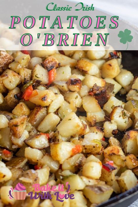 Healthy Country Cooking, Potato’s Obrien, Obrian Potato Recipes, Potatoes Green Peppers And Onions, Potato Obrien Breakfast, Country Breakfast Potatoes, O’brien Potatoes Recipes, Potatoes O’brien, O’brien Potatoes