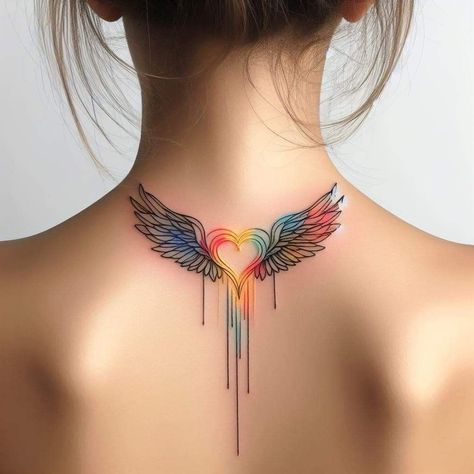 Colored Wings Tattoo, Phoenix Tattoo Feminine, Tato Paha, Virgo Tattoo Designs, Small Phoenix Tattoos, Tattoo Design For Hand, Cool Wrist Tattoos, Ankle Tattoos For Women, Neck Tattoos Women