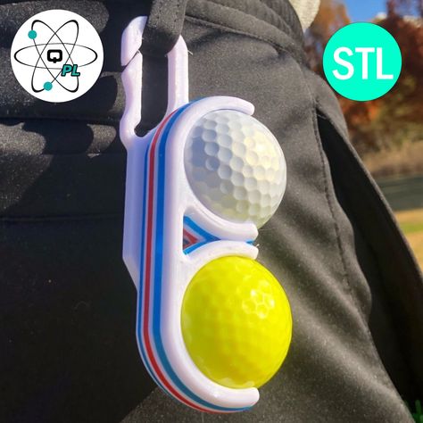 Stylish 3D Printed Golf Ball Holder Belt Clip Waist Golf Accessories!! Stylish golf ball holder designed with the latest 3D printing technology. The holder is both functional and fashionable, perfect for any golfer looking to add a touch of style to their game. The holder is crafted from durable and lightweight materials, making it easy to carry around the golf course. Its compact design ensures it won't weigh you down as you navigate the fairways. At the heart of the design is a clever belt cli Golf Ball Holder, Ball Holder, Golf Accessories, Holder Design, Belt Clip, Golf Ball, Adult Costumes, Golf Course, Compact Design