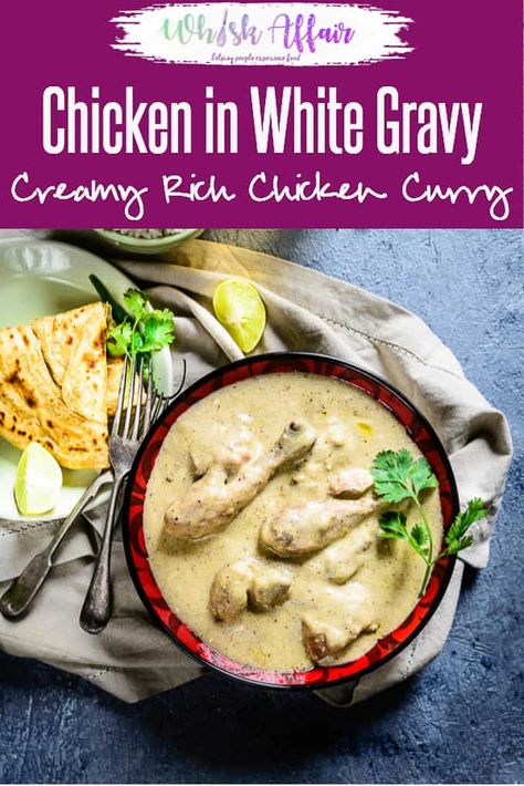 White Chicken Recipe, White Korma Recipe, White Chicken Curry, White Karahi, Cooking With Ghee, White Chicken Chili Healthy, Indian Chicken Curry, Chicken Korma Recipe, Cashew Chicken Recipe