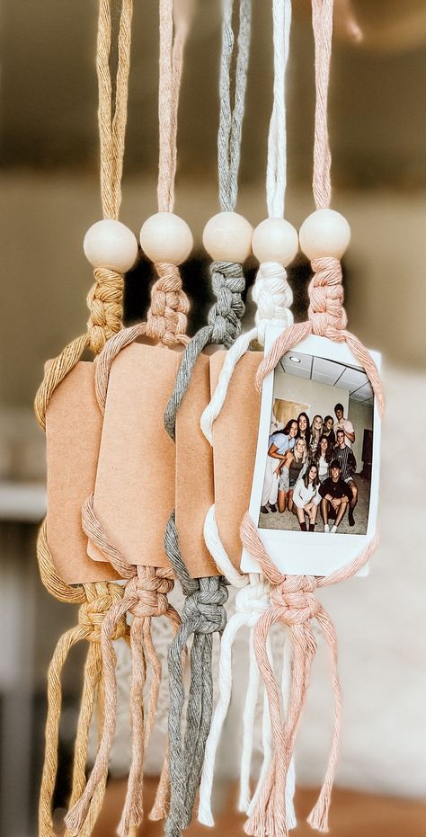 Macrame Photo Hanger | Photo Car Charm | Rearview Mirror Accessory | Boho Picture Holder | Polaroid Photo Holder  | Gifts for Her Macrame For Car Mirror, Macrame Rearview Mirror Hanger Diy, Clay Rear View Mirror Decor, Crochet Rear View Mirror Accessories, Cowboy Hat Car Charm, Macrame Rearview Mirror Hanger, Macrame Picture Hanger, Rearview Mirror Decoration Diy, Car Ornaments Mirror