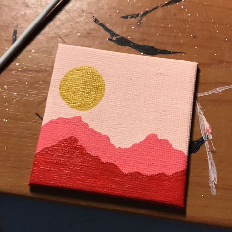 Mini Canvas Art Diy, Art Diy Canvas, Color Markers Art, Canvas Art Diy, Painting Funny, Diy Canvas Art Easy, Canvas Art Painting Abstract, Cute Easy Paintings, Childrens Art Projects