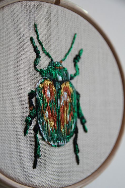 embroidery bug :: Behance Bug Embroidery Pattern, Embroidery Bugs, Insects Embroidery, Bug Embroidery, Embroidery Bugs Insect, Family Christmas Presents, Embroidered Insects, Beatle Insect Embroidery, Bugs Embroidery