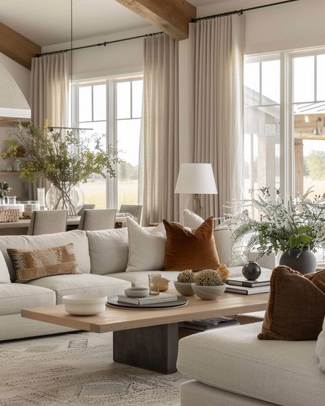 Are you searching for decorating inspiration? Sometimes, focusing on quality curtains can spark a burst of creativity. 🏡✨ These elegant drapes perfectly frame the windows, adding a touch of sophistication to the warm and cozy living space. Elevate your home decor with beautiful curtains today! 🌿🛋 #HomeDecor #InteriorDesign #CozyLiving #QualityCurtains #Inspiration #howihammer #crates #homeinspo4you #wayhome #cozyhome #cozyvibes #curtainsdesign White Cafe Curtains, Big Window Curtains, Living Room Redesign, Living Room Drapes, Kids Room Lighting, Luxury Curtains, Cozy Living Spaces, Period Property, Room Redesign