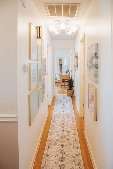 Renter-Friendly Hallway Makeover Hacks - Dream Green DIY Lime Green Walls, White Hallway, Hallway Makeover, Aesthetic Interior Design, Corridor Design, Narrow Hallway Decorating, Green Diy, Hallway Wall Decor, Decor Hacks