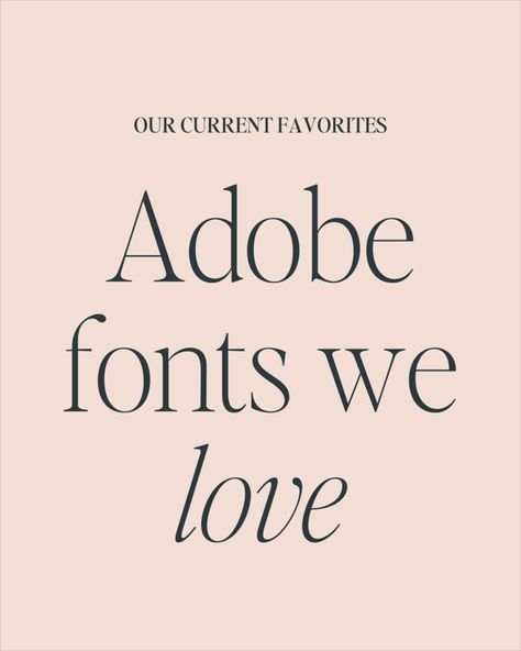 Fonts can make or break your brand identity, and we’ve got a lineup that’s giving timeless elegance and major vibes right now! Peep some of our current font crushes  Whether you’re rebranding or just vibing up your current design, fonts matter. We’re obsessed with classic, clean typefaces that speak sophistication. These beauties from Adobe Fonts are giving us all the mood. From Questa Grande’s classy vibes to Ivy Ora’s minimalist feel, these fonts are designed to elevate any project. Your ... Best Adobe Fonts For Logo, Aesthetic Adobe Fonts, Elegant Adobe Fonts, Free Adobe Fonts, Adobe Fonts Combinations, Earthy Fonts, Best Adobe Fonts, Modern Adobe, Elegant Typeface