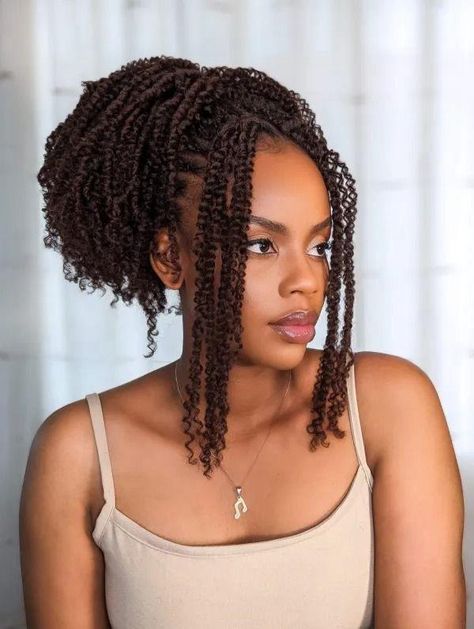 Colored Mini Twists, Short Mini Twists With Extensions, Fairy Hairstyle, Bulk Women, Micro Braids Hairstyles, Twists Hairstyles, Dreadlocks Extensions, Micro Twists, Afro Twist