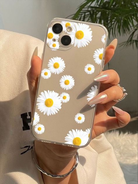 Mobile Case Diy, Daisy Phone Case, Phone Case Diy Paint, Diy Phone Case Design, Girly Iphone Case, Phone Cover Design, Diy Iphone Case, Pretty Phone Cases, Book Art Diy