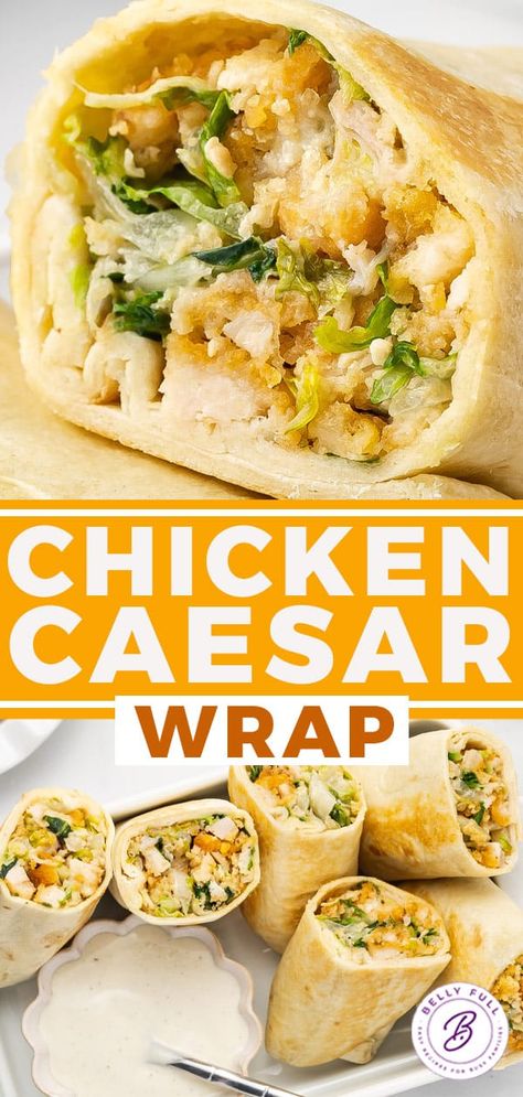 Chopped Chicken Finger Caesar Hoagie, Chopped Chicken Caesar Wrap, Crispy Chicken Ceaser Wraps, Grilled Shrimp Ceasar Wrap, Cesar Salad Wrap Recipe, Chopped Caesar Salad, Awesome Sandwiches, Wraps Chicken, Crispy Chicken Strips