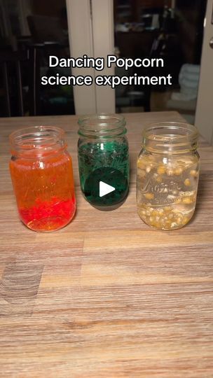 Dancing Popcorn Science Experiment, Prek Science Experiments, Dancing Popcorn Experiment, Popcorn Science Project, Dancing Popcorn, Popcorn Science, Experiment Science, Science Experiments For Preschoolers, At Home Science Experiments