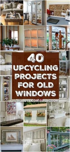 Recycle Decoration, Diy Windows, Old Window Decor, Crate Crafts, Old Window Ideas, Chair Rails, Old Window Projects, Recycle Craft, Recycled Door