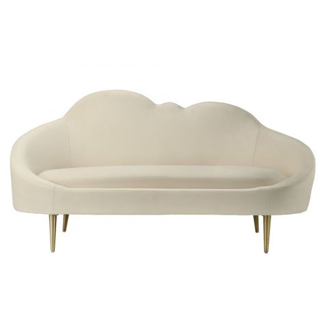 Product OverviewThe name says it all. Sink into the Cloud settee from TŌV and let yourself float away in relaxation. The lush cream upholstery, gold stainless steel legs and curved silhouette will add style to any room. CA117-2013 Fire Retardant Foam Handmade by skilled furniture craftsmen Comfortable high density foam Velvet Settee, Upholstered Settee, Dream Sofas, Tov Furniture, Stainless Steel Legs, Contemporary Sofa, Affordable Furniture, Modern Furniture Living Room, Burke Decor