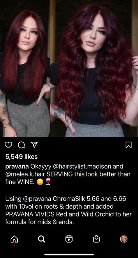 Magenta Hair Formula, Rusk Hair Color Formulas Red, Pravana Red Hair Color, Burgundy Color Formulas, Red Wine Hair Color Formula, Redken Shades Eq Formulas Red Violet, Wine Red Hair Formula, Red Toner Formula, Pravana Red Hair Formula