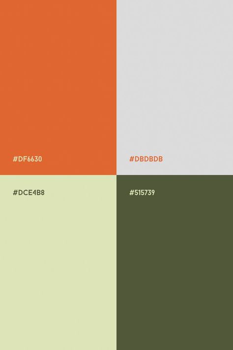 Green And Orange Branding, Green Orange Palette, Color Palette Dark Green, Farm Color Palette, Green Orange Color Palette, Green And Orange Aesthetic, Color Palette With Orange, Orange Green Aesthetic, Healthy Color Palette