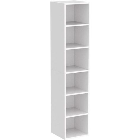 This cube bookcase features 6 tier open shelves which provide ample storage space for books, photos, plants and other decorations, and also help keep everything organized and within reach. With a compact design, the narrow and tall bookshelf allows you to access more storage and display space, especially suitable for any tight corner in your home. Ikea White Bookshelf, Tall Cube Storage, College Dorm Bookshelf, Tall White Shelf, Bookshelf For Room, Bookshelf Target, Tall White Bookshelf, Storage Small Bedroom, Room Bookshelf Ideas