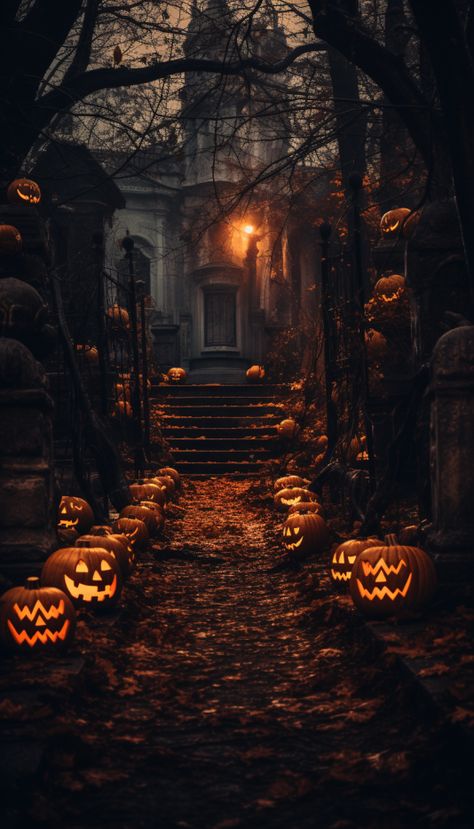 Halloween aesthetic wallpaper Aesthetic Wallpaper Spooky, The Pumpkin Queen, Spooky Cocktails, Halloween Aesthetic Wallpaper, Spooky Background, Helloween Wallpaper, Halloween Wallpaper Iphone Backgrounds, Days Until Halloween, Pumpkin Queen