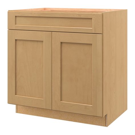 Cabinet Shaker, Light Wood Finish, Semi Custom Cabinets, Shaker Door Styles, Stained Doors, Online Kitchen Cabinets, Furniture Board, Allen Roth, Soft Close Doors