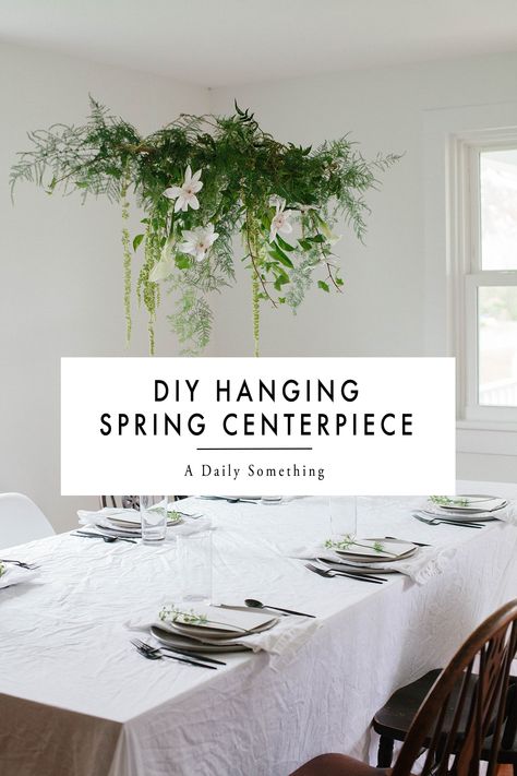 DIY for this Hanging Centerpiece with Greens & Spring Flowers. Perfect for Easter brunch or Mother's Day. Centerpiece Hanging Flowers, Hanging Flowers Wedding Diy, Diy Hanging Centerpiece, Hanging Floral Arrangements Diy, Diy Hanging Wedding Flowers, Hanging Flower Arrangements Diy, Hanging Arrangements, Florals Hanging From Ceiling, Diy Hanging Floral Arrangements