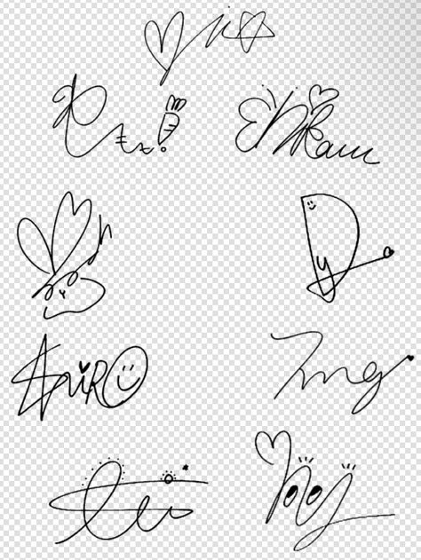 Kep1er Signature, Cute Signature Ideas Kpop, Unique Signature Ideas, A Signature Ideas, Aesthetic Profile Picture Cartoon Soft, Cool Signatures, Handwriting Alphabet, Indie Drawings, Calligraphy Words