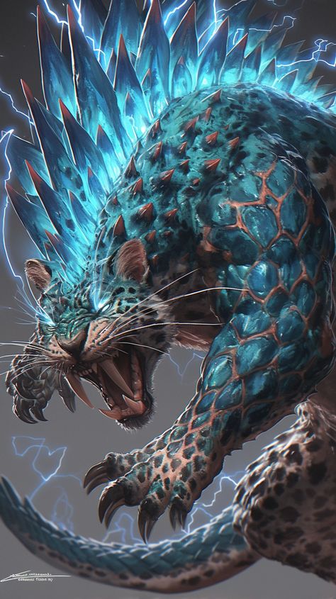 Cave Creatures Concept Art, Feywild Creatures, Chimera Art, Cool Creatures, Greek Monsters, Creature Fantasy, Monster Artwork, Strange Beasts, Myths & Monsters