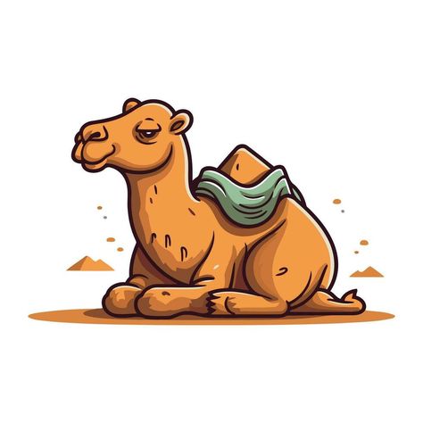 Sand Vector, Camel Illustration, Camels Illustration, Desert Animals, Portfolio Web Design, Kid Character, Cityscape Photos, Logo Banners, Cartoon Style