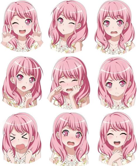 Aya Maruyama, Pastel Palettes, Dream Drawing, Female Cartoon, Pastel Palette, Face Expressions, All Things Cute, Pink Eyes, Manga Characters