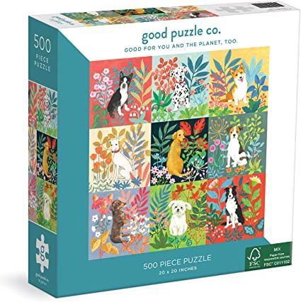 Dogs And Flowers, Activity For Family, Cats And Flowers, Cat Flowers, 500 Piece Jigsaw Puzzles, 500 Piece Puzzles, Puzzle Box, Colorful Artwork, Paper Packaging