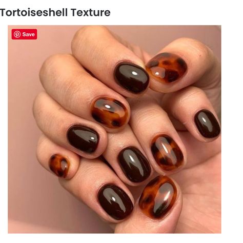 Brown Opal Nails, Tortishell Nails Design, Fall Nail Color Ideas, Tortoise Shell Nails, Autumn Nail Art, Gel Polish Designs, Fall Nail Color, Nail Color Ideas, Autumn Nail